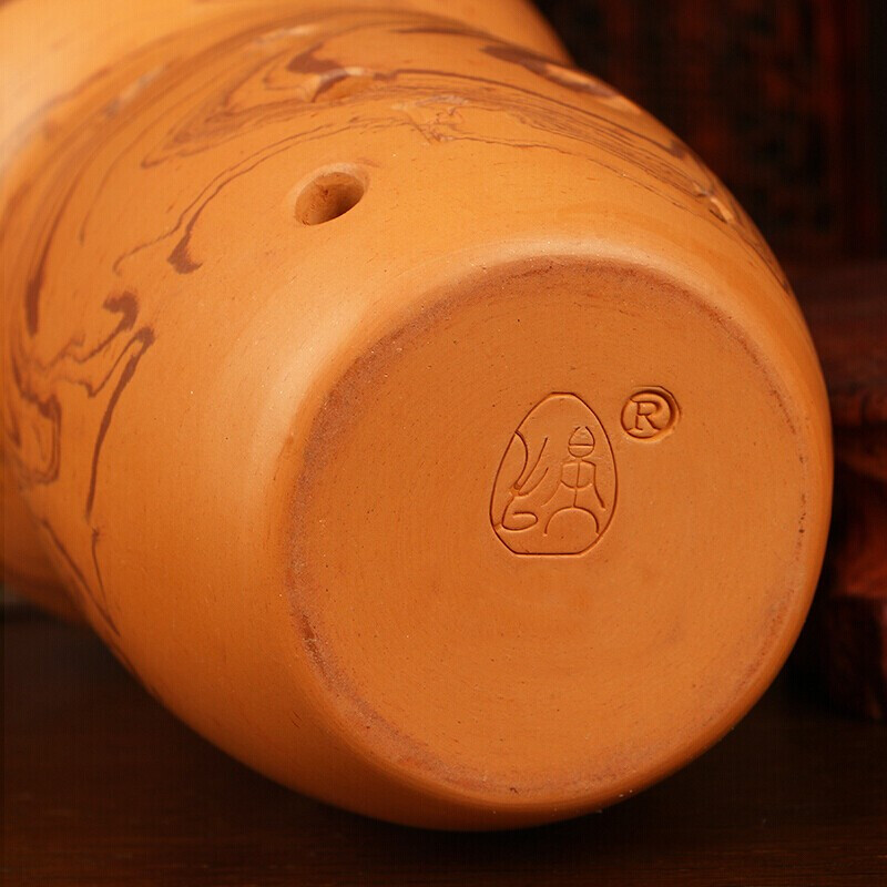 Ten hole xun natural rock pattern playing Ocarina ten hole double cavity gourd shape musical instrument