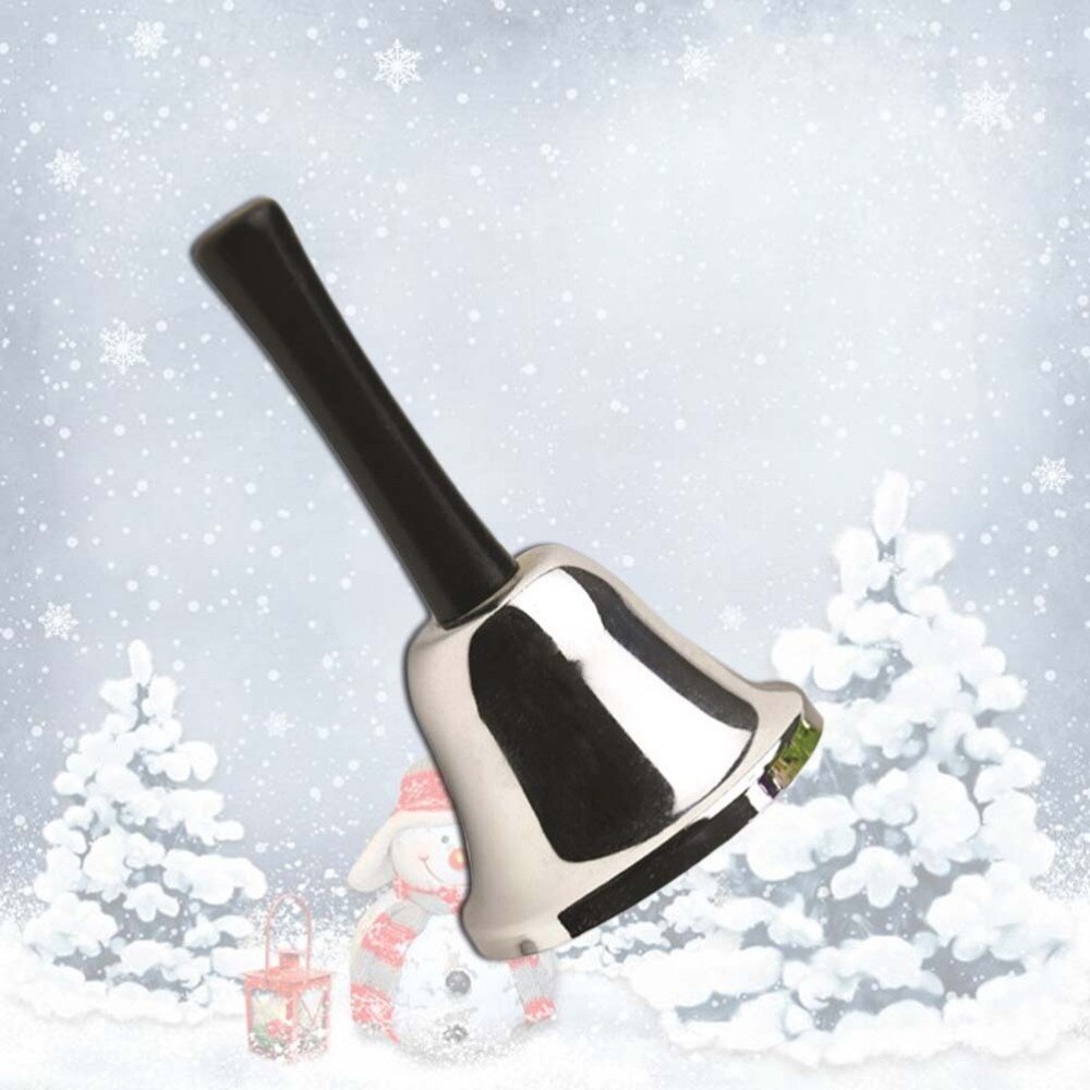 1PC campanello chiaro suono metallo solido campanello multiuso per la scuola dell'Hotel del ristorante di casa: argento 1