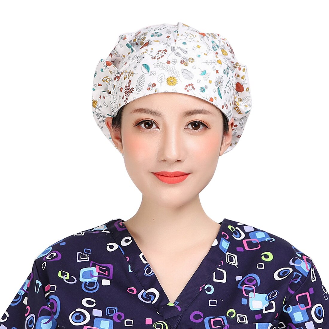 Chef Kitchen Hat Unisex Catering Cooking Caps Printed Work Caps Chef Hat Restaurant Bakery Chef Waiter Uniform