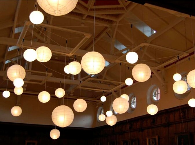 30cm White Round Chinese Paper Lanterns Hanging Paper Lanterns for Weddings Birthdays Parties and Events Atmosphere Lamp Decor