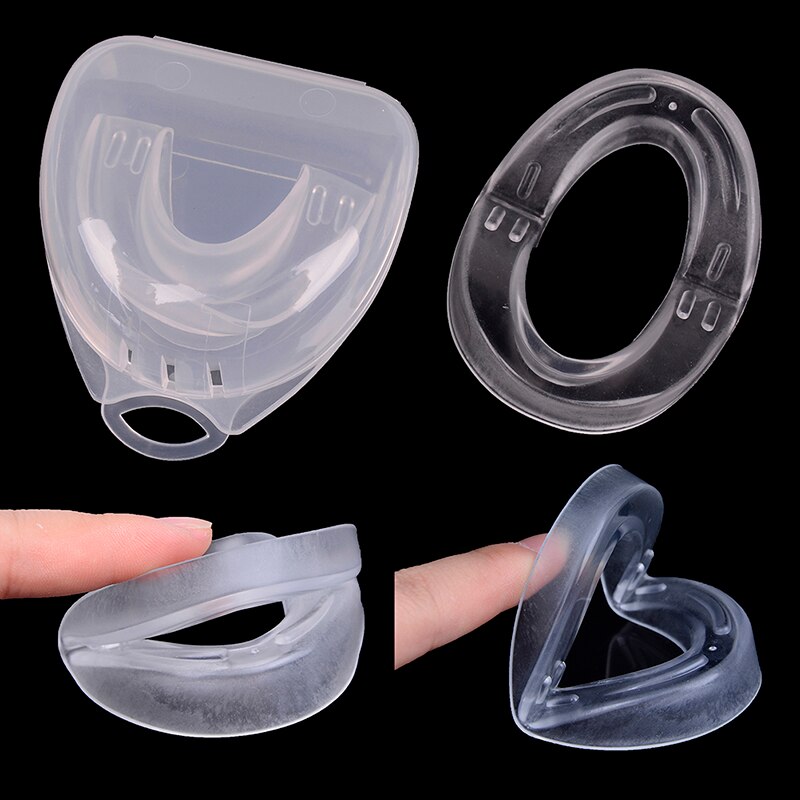 Anti Bruxism Mouth Guard Oral Teeth Grinding Sleep Apnea Guard Double Layer Mouthpiece Stop Snoring Device Foldable Apnea Aid