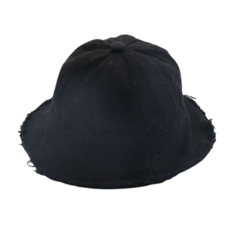 Chapeau en coton pour enfants en bas âge | Chapeau de seau floqué, couleur unie, Vintage, glands délavés à franges, large bord, Hip Hop enfant, chapeau de pêcheur