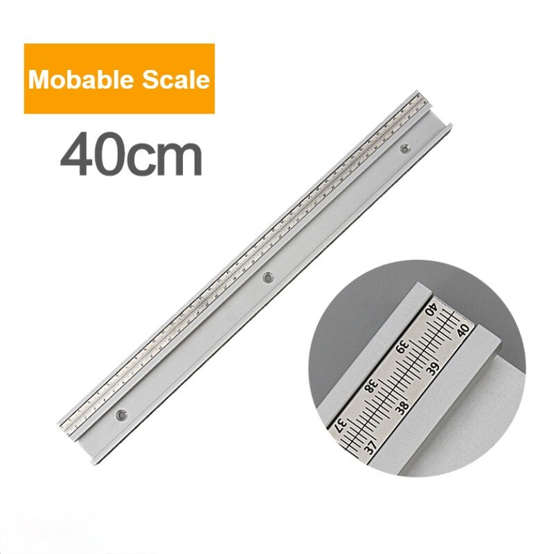 T-track 300-800mm with Wood Screws Aluminum Alloy Double Cut Profile Universal with Predrilled Mounting Holes -Woodworking Tools: Movable 400mm