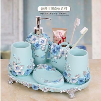 Schlecht fünf-stück badezimmer körperpflege waschen anzug waschen tasse drei-farbe hochzeit verheiratet hochzeit einzugsgeschenk lw413925