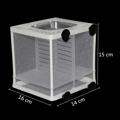 Aquarium Broederij Aquarium Incubator Net Met Zuignap Vis Isolatie Fokken Netto Doos Voor Baby Vissen Clownvis Guppy Wit: Blauw