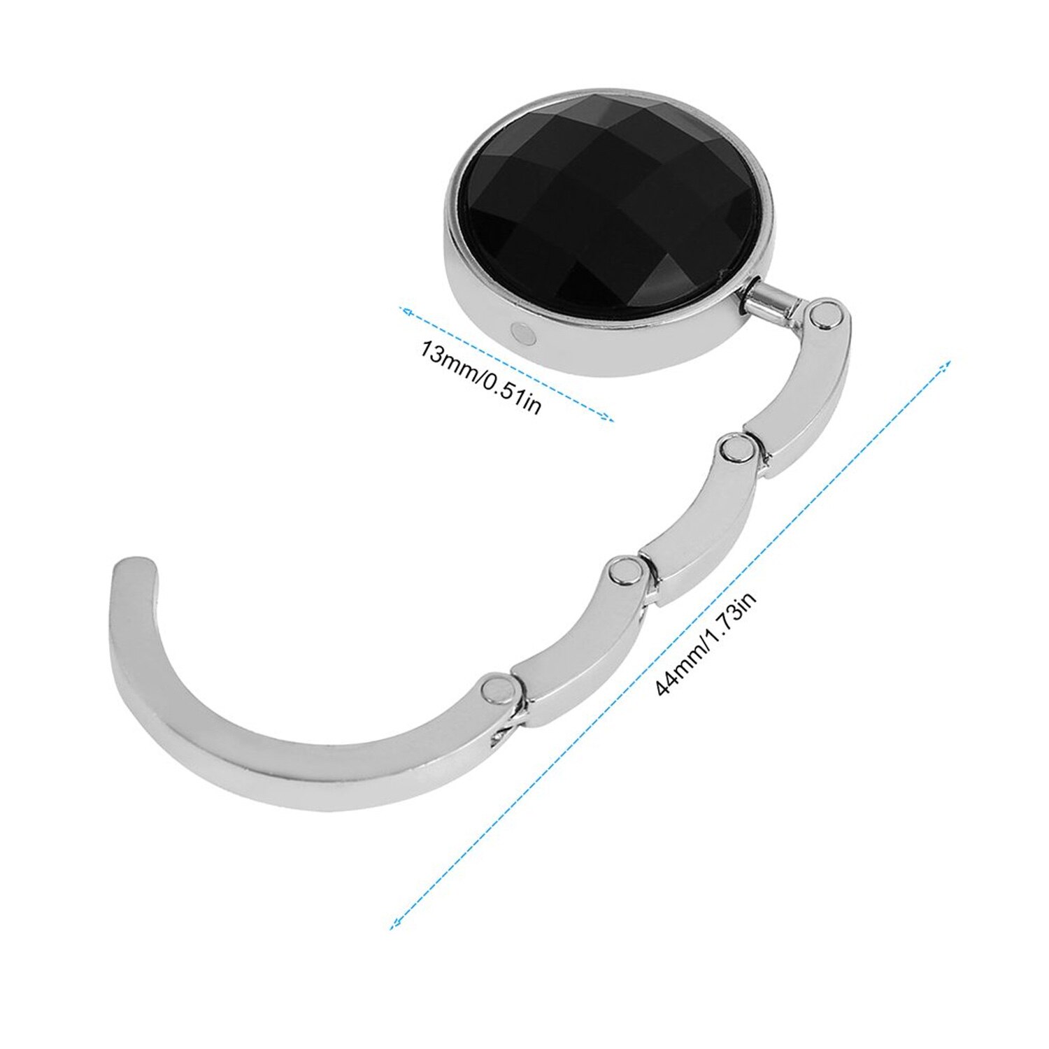 2pcs Portable Folding Round Crystal Alloy Purse Bag Handbag Holder Hook Desk Table Hanger Accessories For Office School Supplice