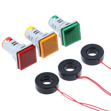 22mm Square LED Digital Voltmeter Ammeter Hertz Meter Signal Lights Voltage Current Frequency Combo Meter Indicator Tester