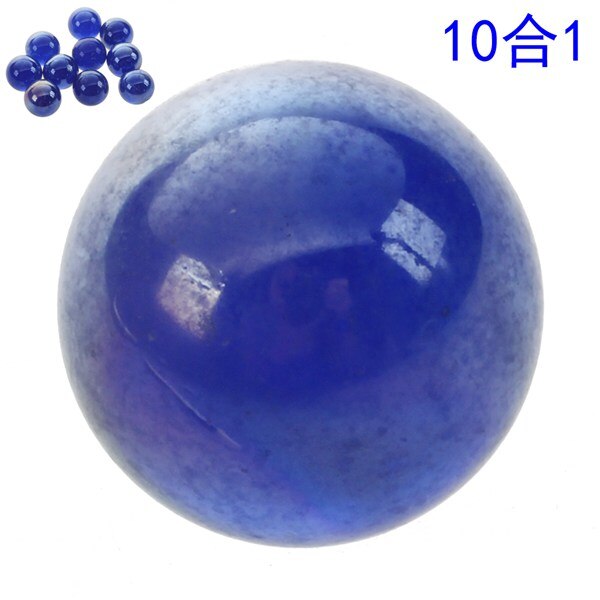 10 stk marmor 16mm glas marmor knicker glaskugler dekoration farve nuggets legetøj lyseblå: Dyb blå