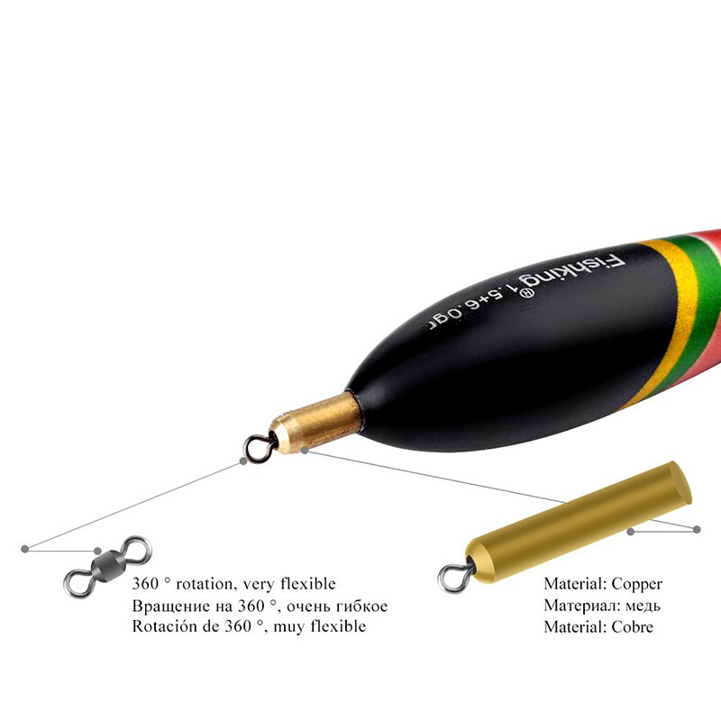 Balsa Bobber liège Barguzinsky – flotteur Vertical pour la pêche en hiver, matériel pour pêcher les carpes