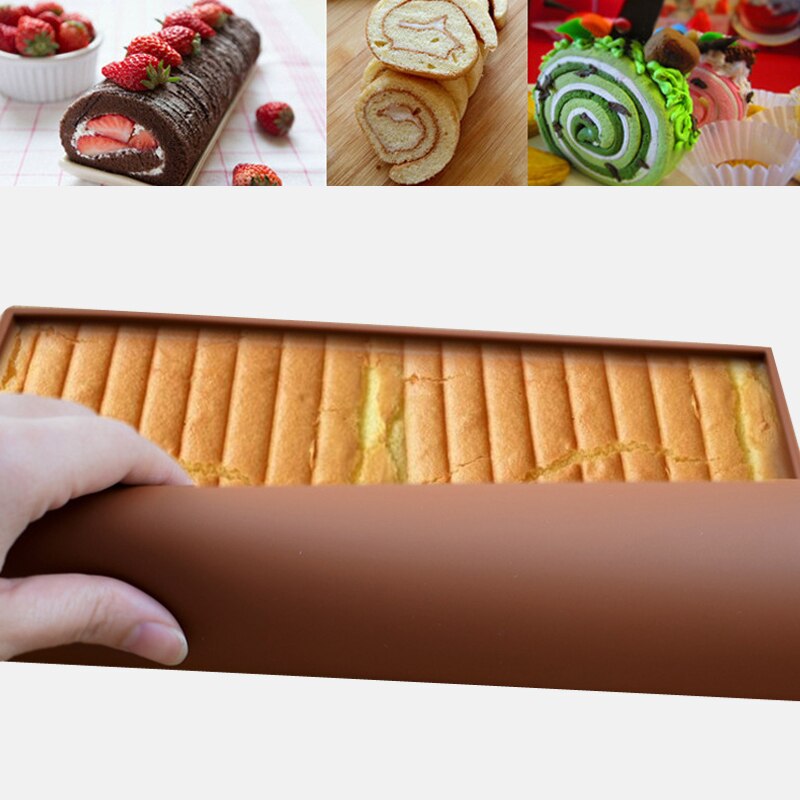 1Pc Bakken Cake Pad Roll Pad Bakvormen Bakken Tools Non-stick Bakken Mat Siliconen Oven Mat Cake Roll mat Keuken Accessoires