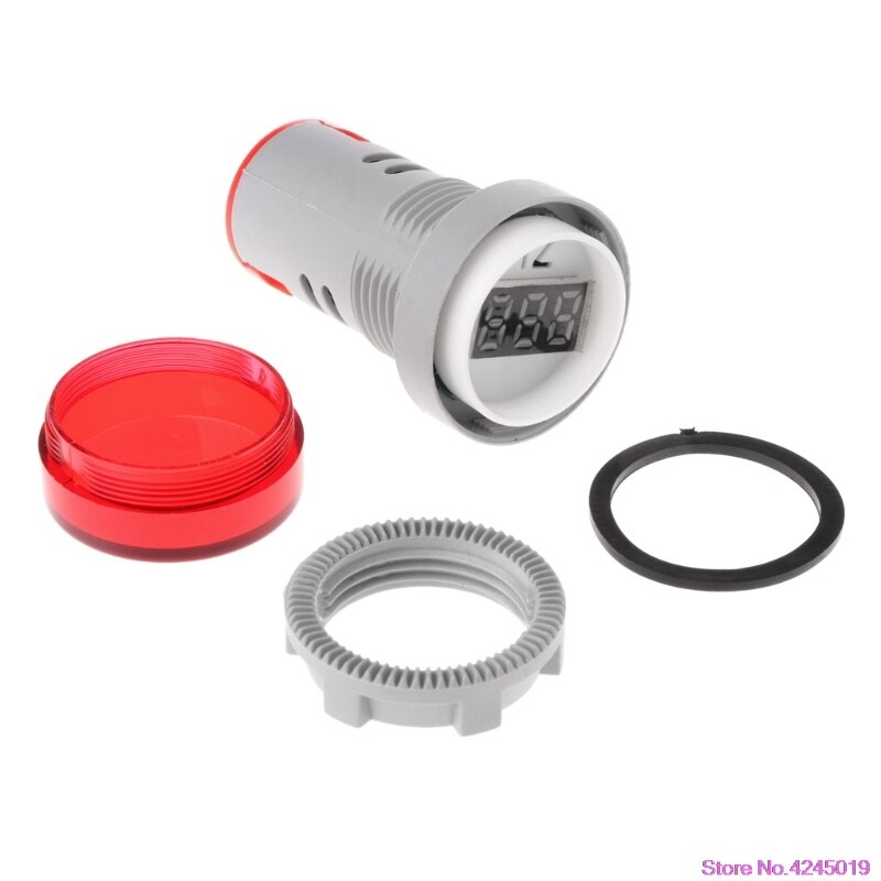 22mm hertz ac frekvensmåler ledet digitalt display indikator signal lampe lyser