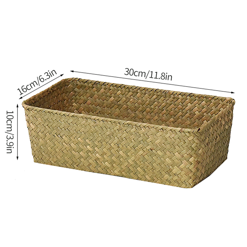 Cesta de armazenamento de vime cesta de piquenique tecido cesta de lavanderia organizador de artigos diversos cozinha organizador de frutas caixa de algas cesta decorativa: Vermelho