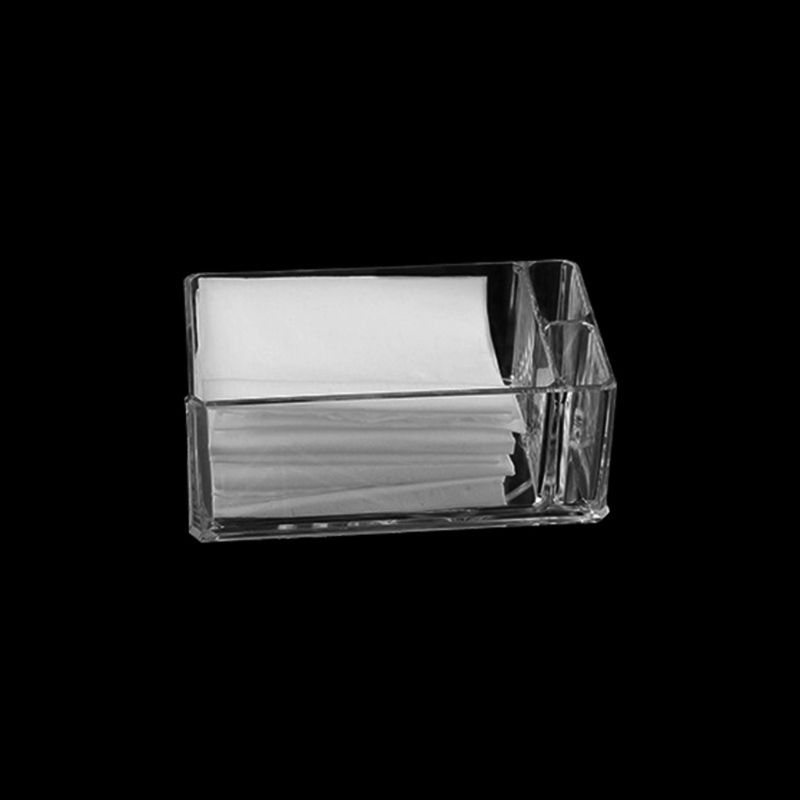 Clear Acrylic Cocktail Napkin Holder Tissue Box Paper Serviette Dispenser Bar Caddy Straws Organiser for Dining Table Home Decor
