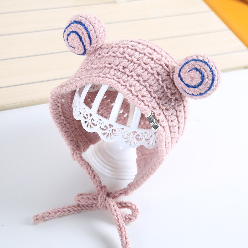 Snail Hat Beanies Knitted Winter Hat Solid Hip-hop Skullies Knitted Hat Cap Costume Accessory Warm Winter Lovely Christmas: Pink
