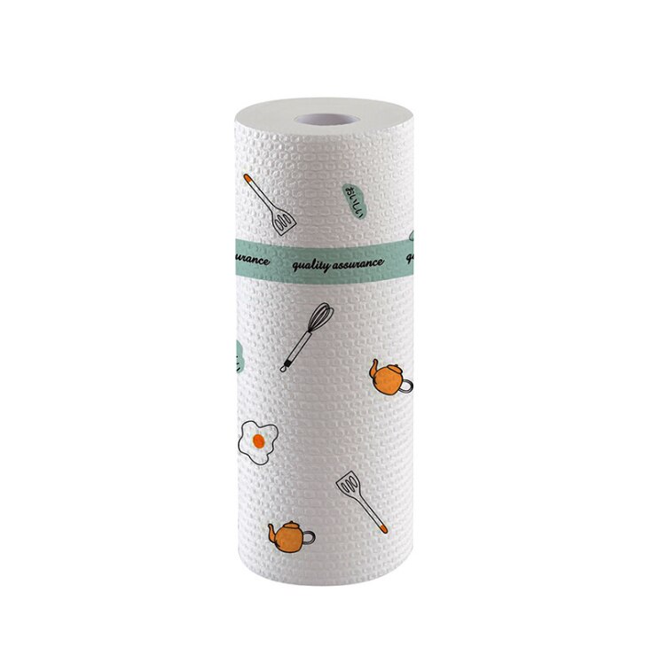 Washable printed lazy man dishcloth kitchen non-woven towel dry and wet cleaning paper to wash dishes disposable cloth: 5