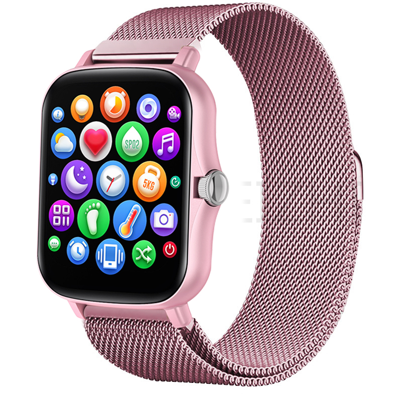 Bracelet de 20mm pour Amazfit GTS 4/3/2e/Mini/stratos 3/2 boucle magnétique en métal 22mm Bracelet de montre Amazfit Gtr 4/3/pro/2e/bip-u-s-lite: Blue White / 25mm