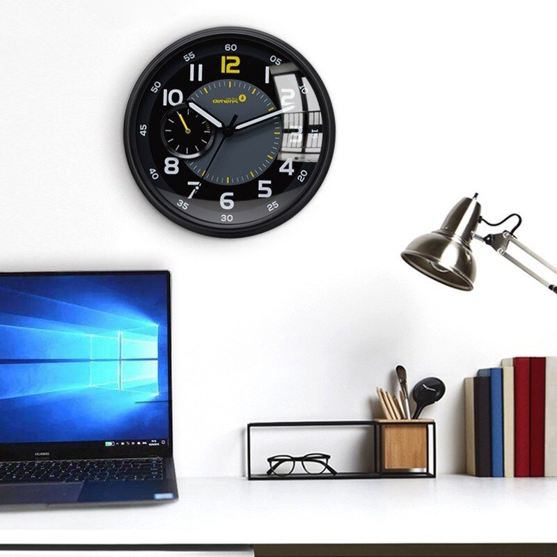 Reloj de pared para el salpicadero, de Metal, barato, para decoración del hogar, dorado, silencioso, para dormitorio, cocina, de cumpleaños