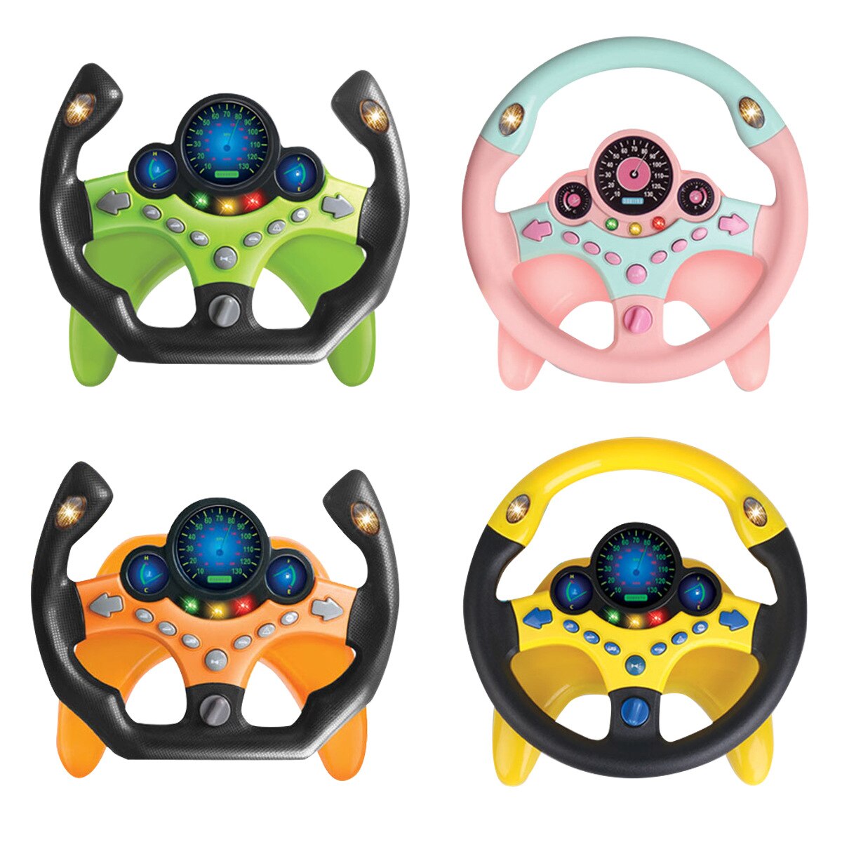 Co-pilot Steering Wheel Simulation Driving Simulation Steering Wheel Early Childhood Education Educational Toys with Base