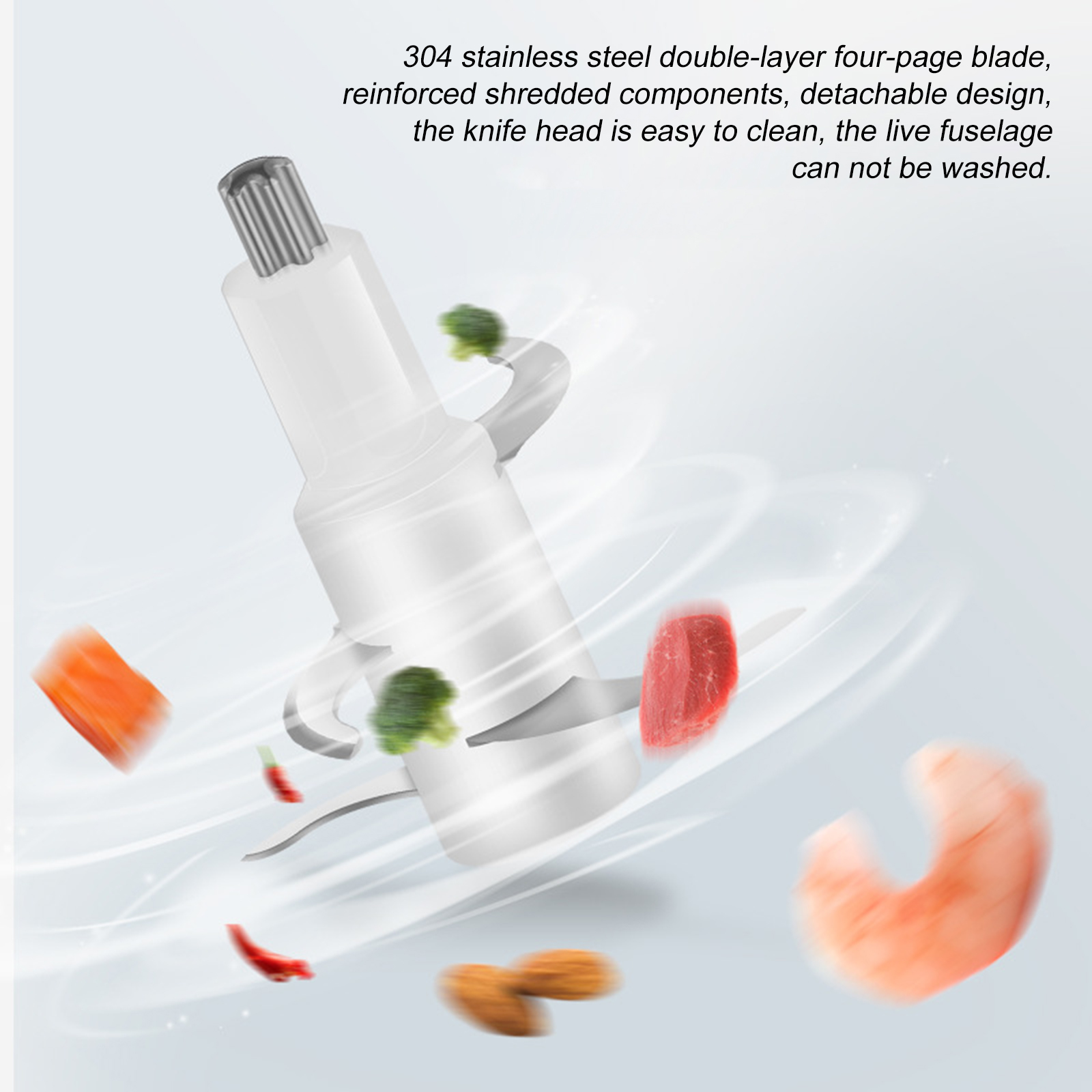 USB Food Processor Blender Electric Vegetable Chopper Multifunctional Meat Grinder 70W 0.3L Mini Food Chopper