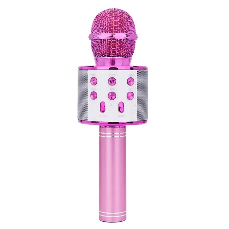 WS-858 Draadloze Bluetooth Karaoke Condensator Microfoon Luidspreker Speler Ktv Muziek 63HE: Roze