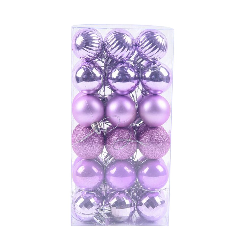 Décoration de noël pour la maison, lot de 4cm 36 décoratives lumineuses, pendentif pour arbre, coffret de boules pour noël: D