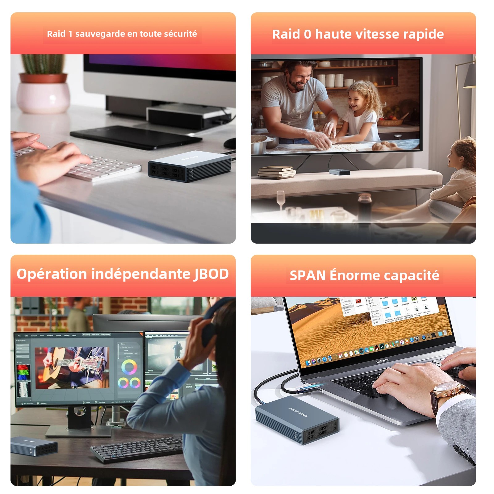 Acasis 2.5 Inch HDD Case Dual Bay External Hard Drive Enclosure Case SSD For SATA Hard Disk Array With RAID Function PC Case