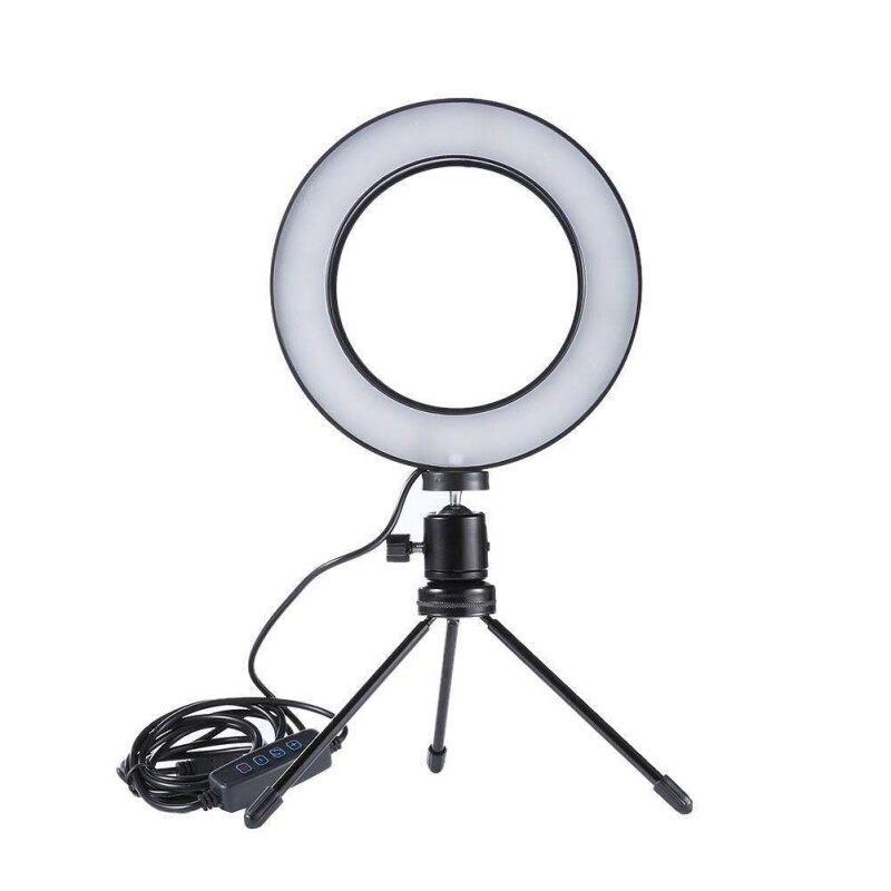 VELEDGE – éclairage Ring Light LED en forme d&#39;anneau réglable, lampe de remplissage pour vidéo de maquillage en direct, alimentation USB, lumière annulaire réglable avec large plage