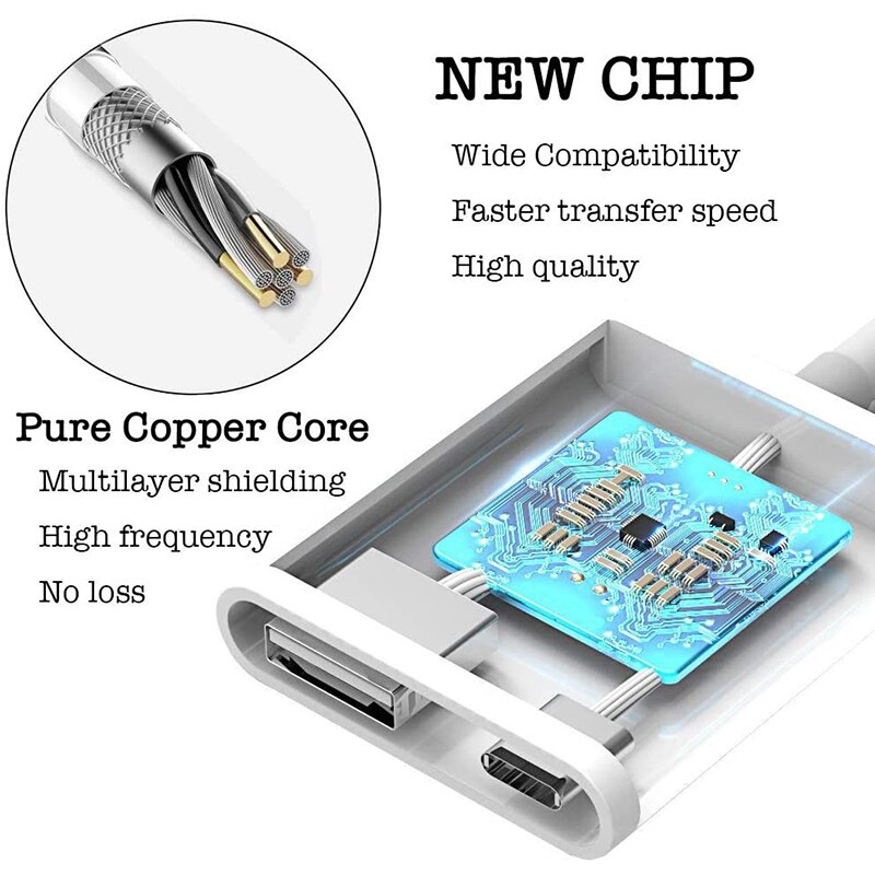 USB Camera Adapter For iPhone OTG Cable For Lighting to USB 3 Converter Camera USB Flash Drive U Disk Mouse Keyboard Connector
