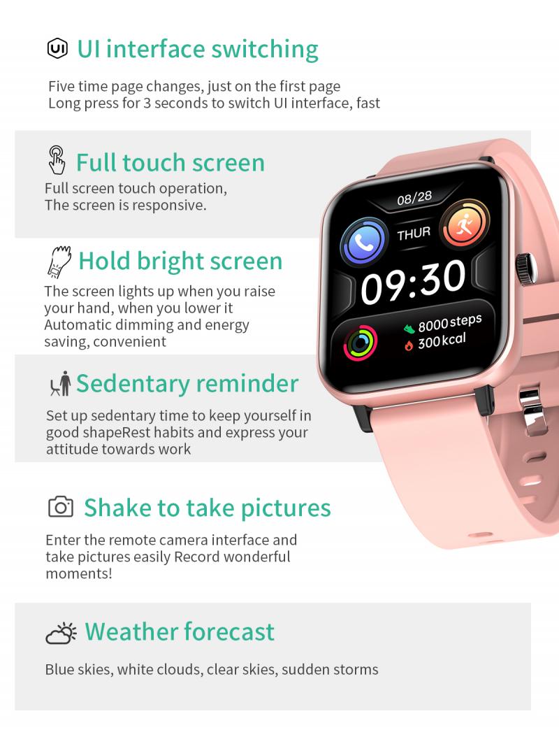 Smart Watches P8 Smart Bracelet Bluetooth Call Heart Rate Blood Pressure Blood Oxygen Monitoring Sports Smart Bracelet watch