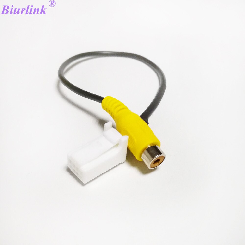 Biurlink 8 Pin Plug DVD Back Up Reverse Camera RCA Input Kabel Adapter voor Subaru