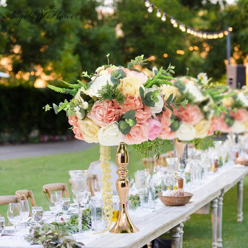 35/40/50cm Artificial flower table centerpiece party wedding backdrop decor road lead flower ball rose hydrangea rose peony leaf
