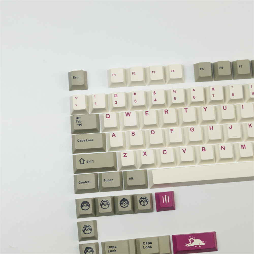 127 Keys Keycaps GMK Sloth PBT Keycaps Cherry Profile DYE-Sublimation For Mechanical Keyboard GK61 64 68 84 87 96 104 108