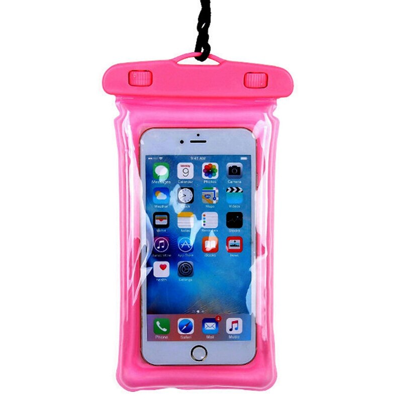 Universal Waterproof Phone Bag Swimming Phone Pouch Diving Underwater Photo Taking Phone Case for iPhone Samsung Huawei: Pink