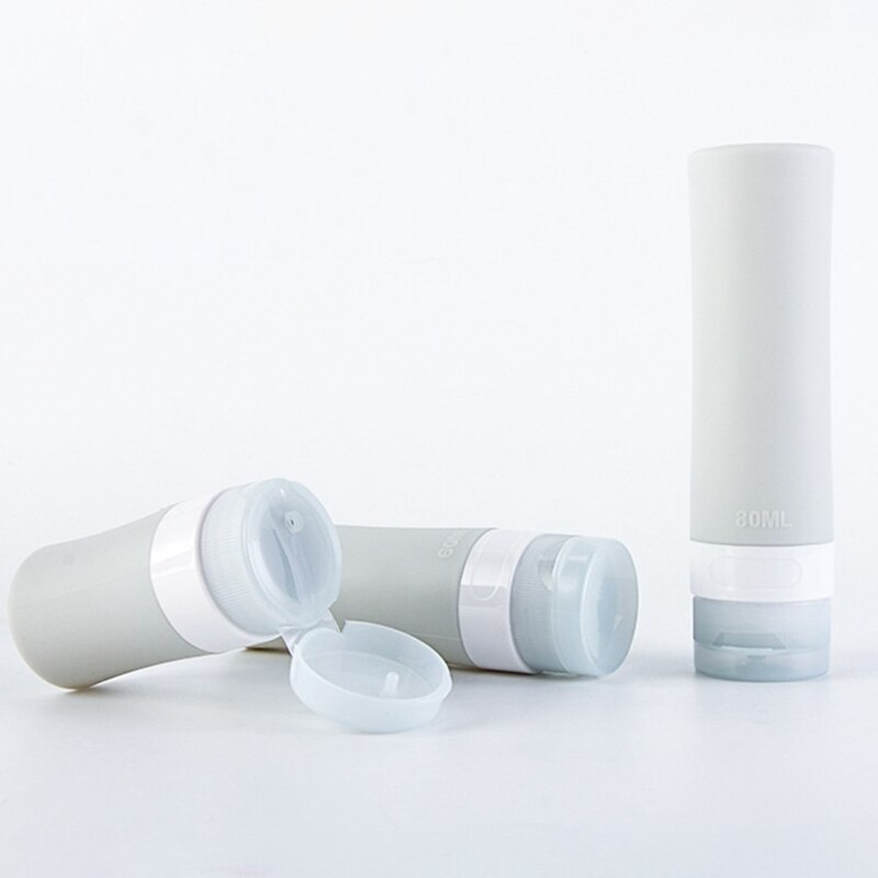 Silikonowe przenośne kobiety mężczyźni pakowanie na podróż butelka na balsam szampon wanna pojemnik na kosmetyki torba