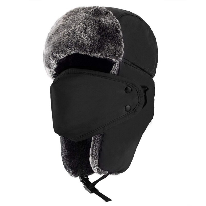 Sombrero de invierno Lei Feng sombrero masculino de invierno versión coreana de la marea al aire libre espesante gorra de esquí de ancianos orejeras sombrero de invierno