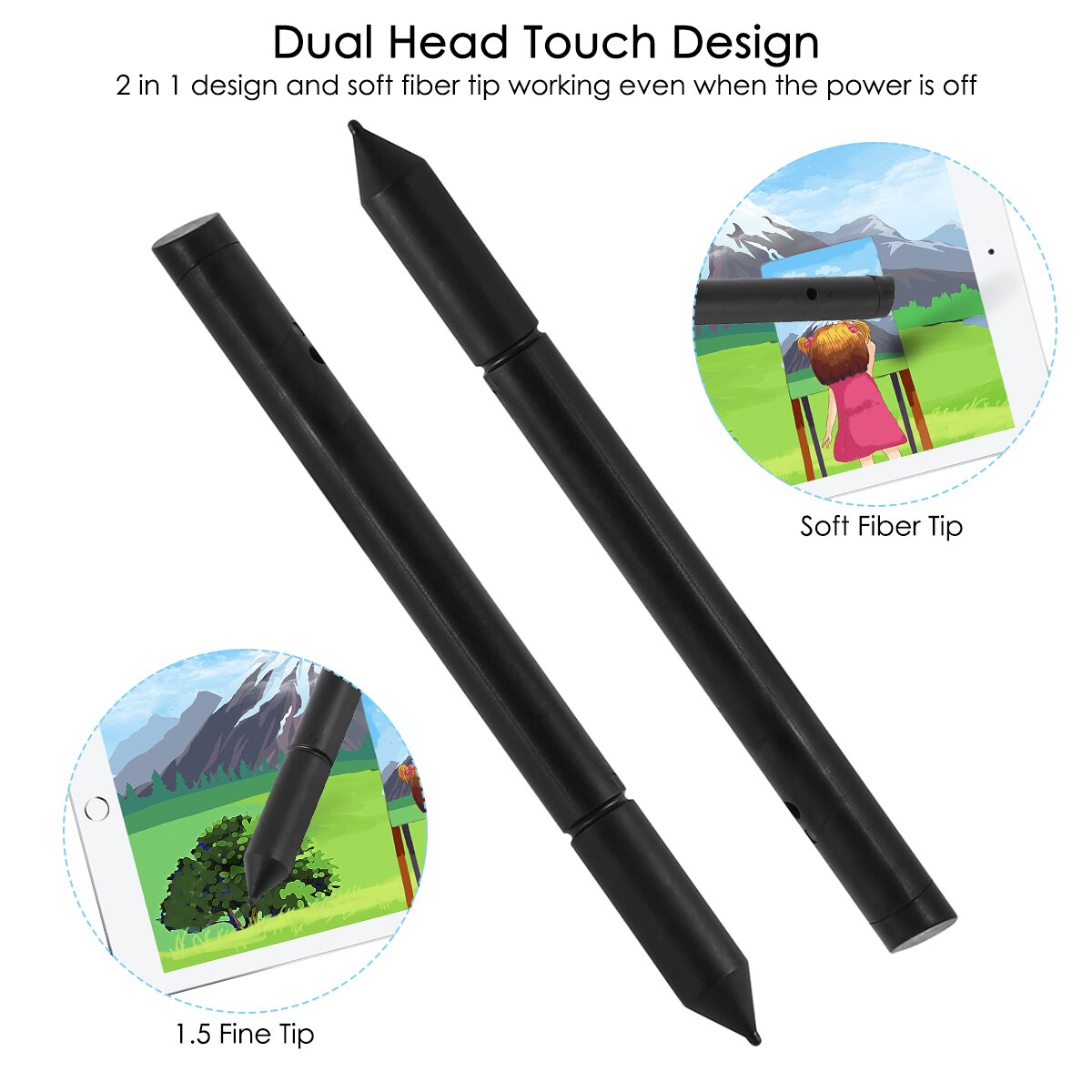 Stylet stylo 2In1 écran tactile stylo pour Samsung tablette téléphone PC Portable tactile capacitif stylo s