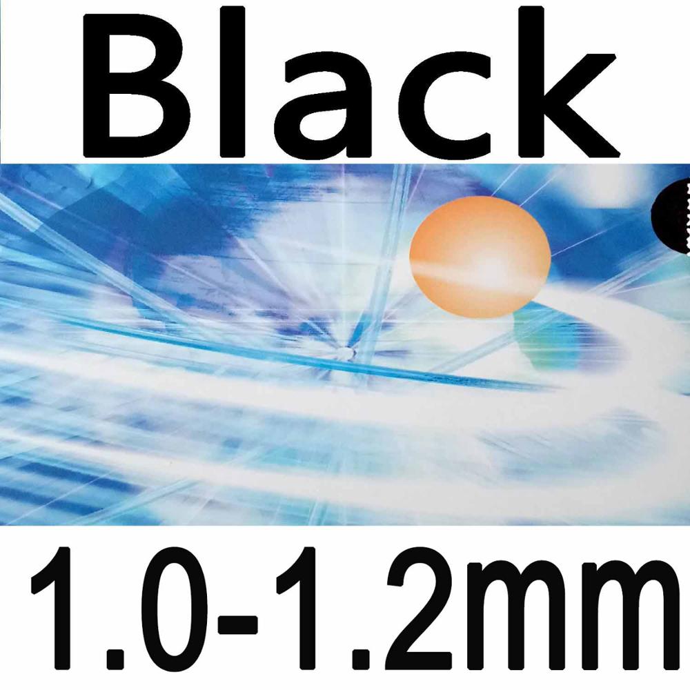 Originele Dawei 388D-1 lange pips-out tafeltennis pingpong rubber met spons: black 1.0-1.2mm