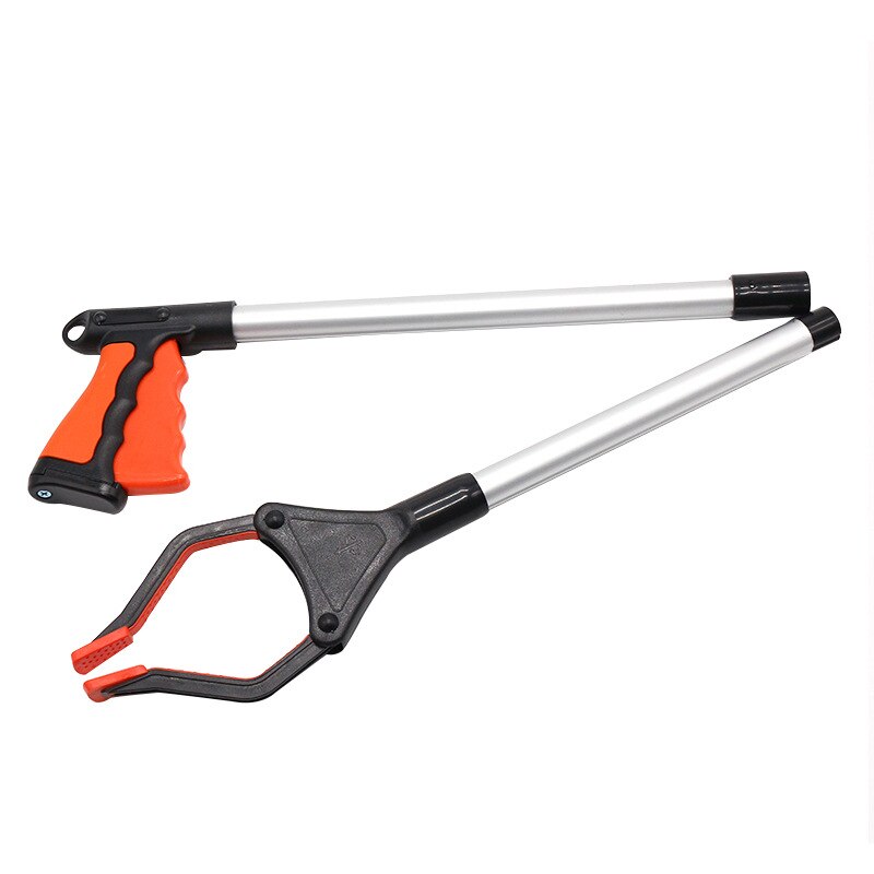 Pinza plegable para recoger basura, herramienta de agarre de brazo largo para ayudar a doblar, ahorrar pinzas, recoger basura,: Naranja