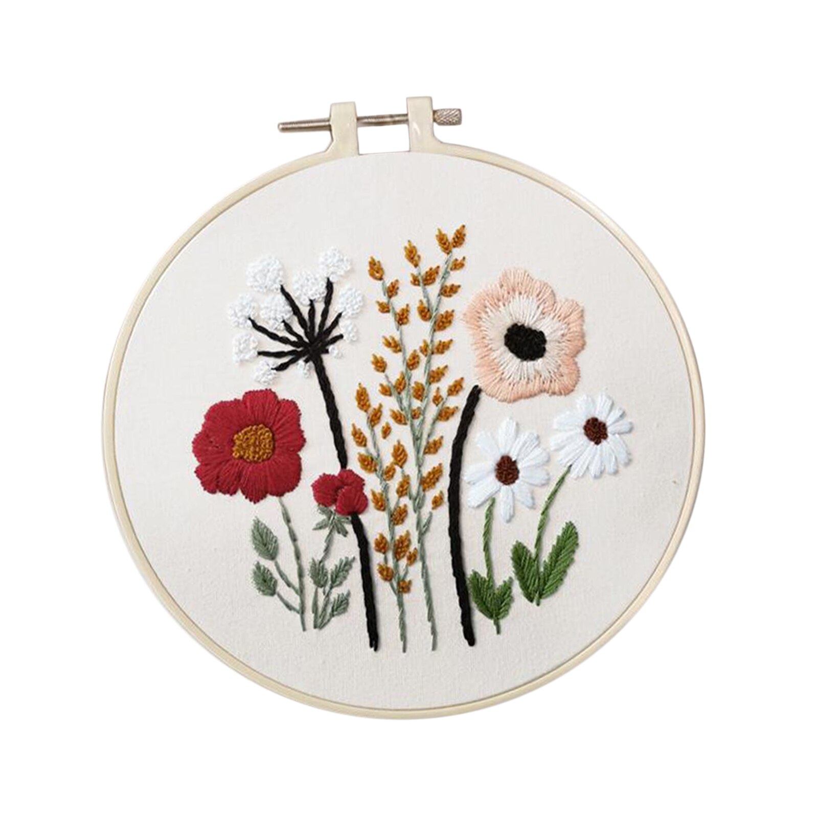 1 Set Embrodiery Starter Kits with Basic Tools DIY Needlework: A