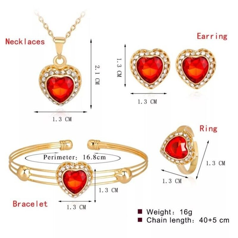 Luxury Jewelry Nigerian Crystal Necklace Earrings Bracelets Women Italian Bridal Jewelry Sets Wedding Accessories femme