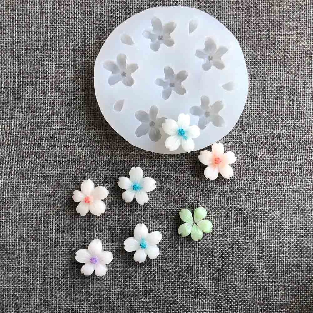 Sakura/Kleine Bloem Silicone Mold Uv Hars Accessoires Mal Voor Fondant Decoratie Ornamenten Handgemaakte Huishoudelijke Artikelen