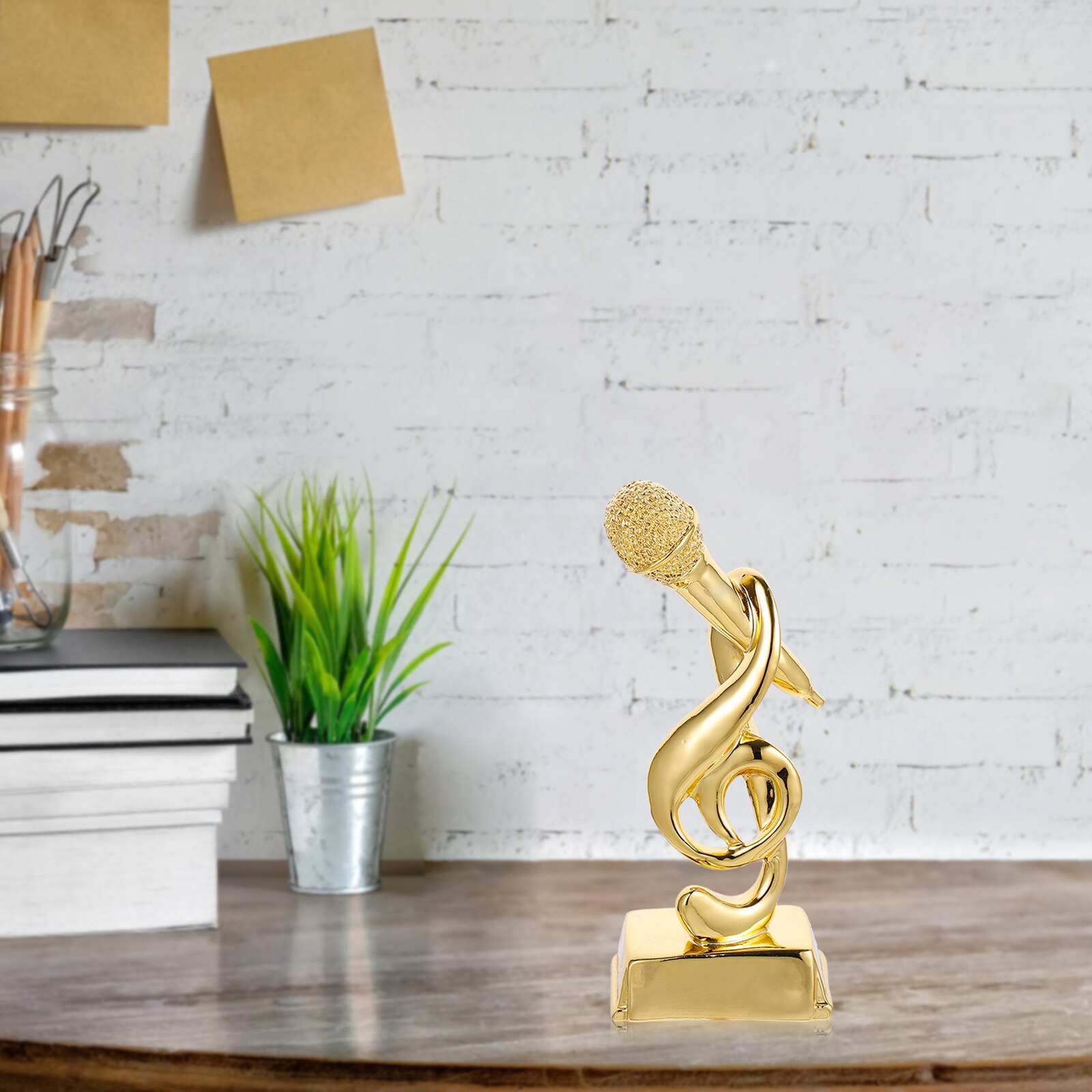 Note Trofee Microfoon Note Trofee Mooie Veilig Duurzaam Licht Decoratieve Trofee Contest Trofee Voor Wedstrijd