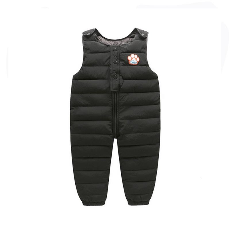 Kinderen winter overalls kinderen dons katoenen effen jumpsuits meisjes cartoon jumpsuits jongens verdikte buitenbroeken kinder overalls
