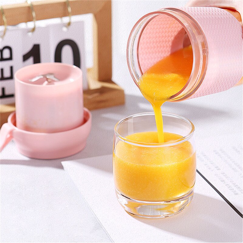 Draagbare elektrische blender mini usb oplaadbare sinaasappelpers sap smoothie maker fruitpers knijpers fles sapbeker