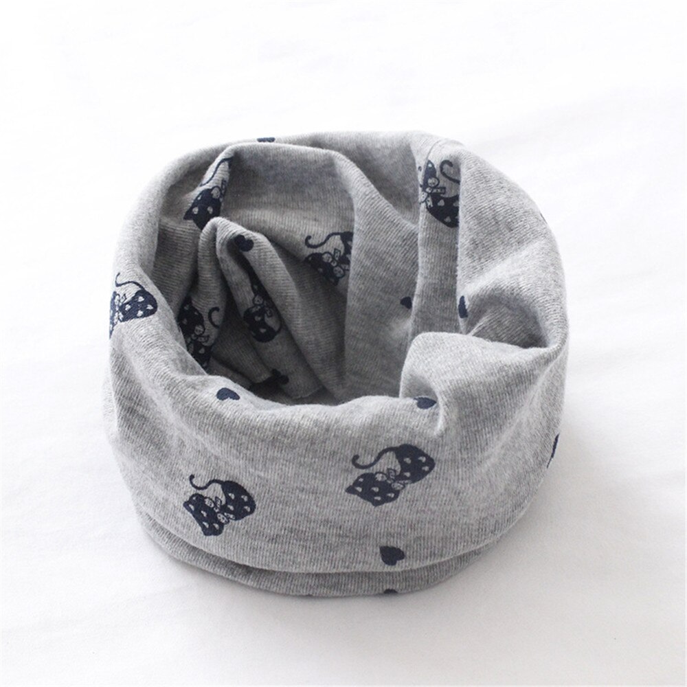 Children Cotton Scarf Baby Kids Autumn Winter Warm Hijab Scarf Boys Girls Cartoon Scarves Collar O Ring Magic Neckerchief