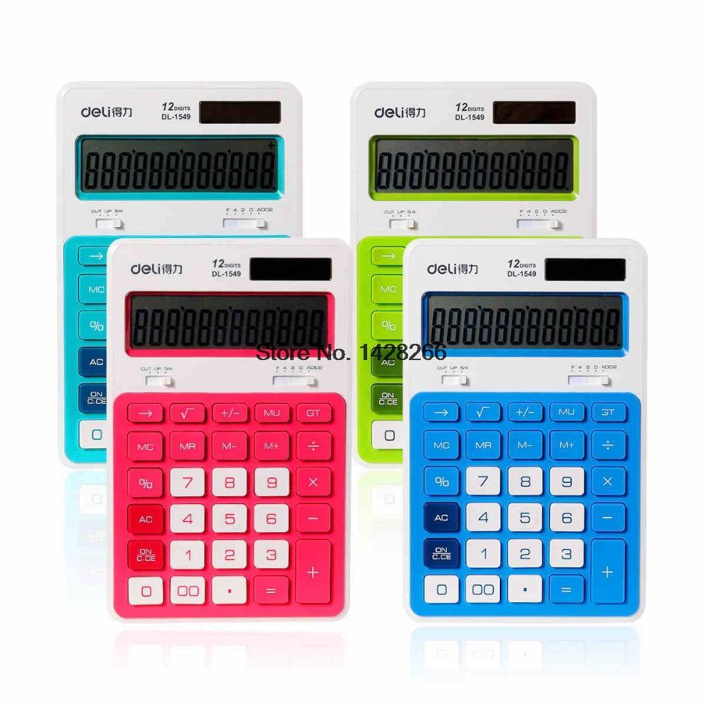 Dual Power Calculadora Electronic Big Display Calculating Candy Color Calculator Stationery Office Material School Supplies