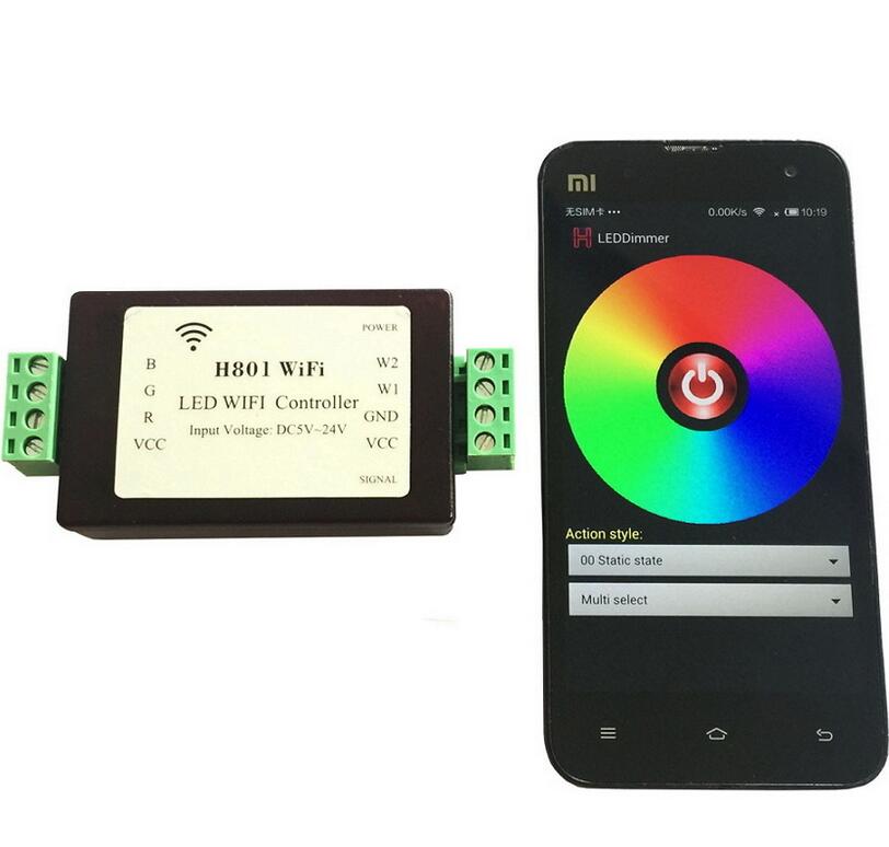 RGBWW LED Strip Light WiFi Controller Dimmer ESP8266 (Android WLAN Control) 1 Port Control 200 Lights Output 5 Routes PWM Data