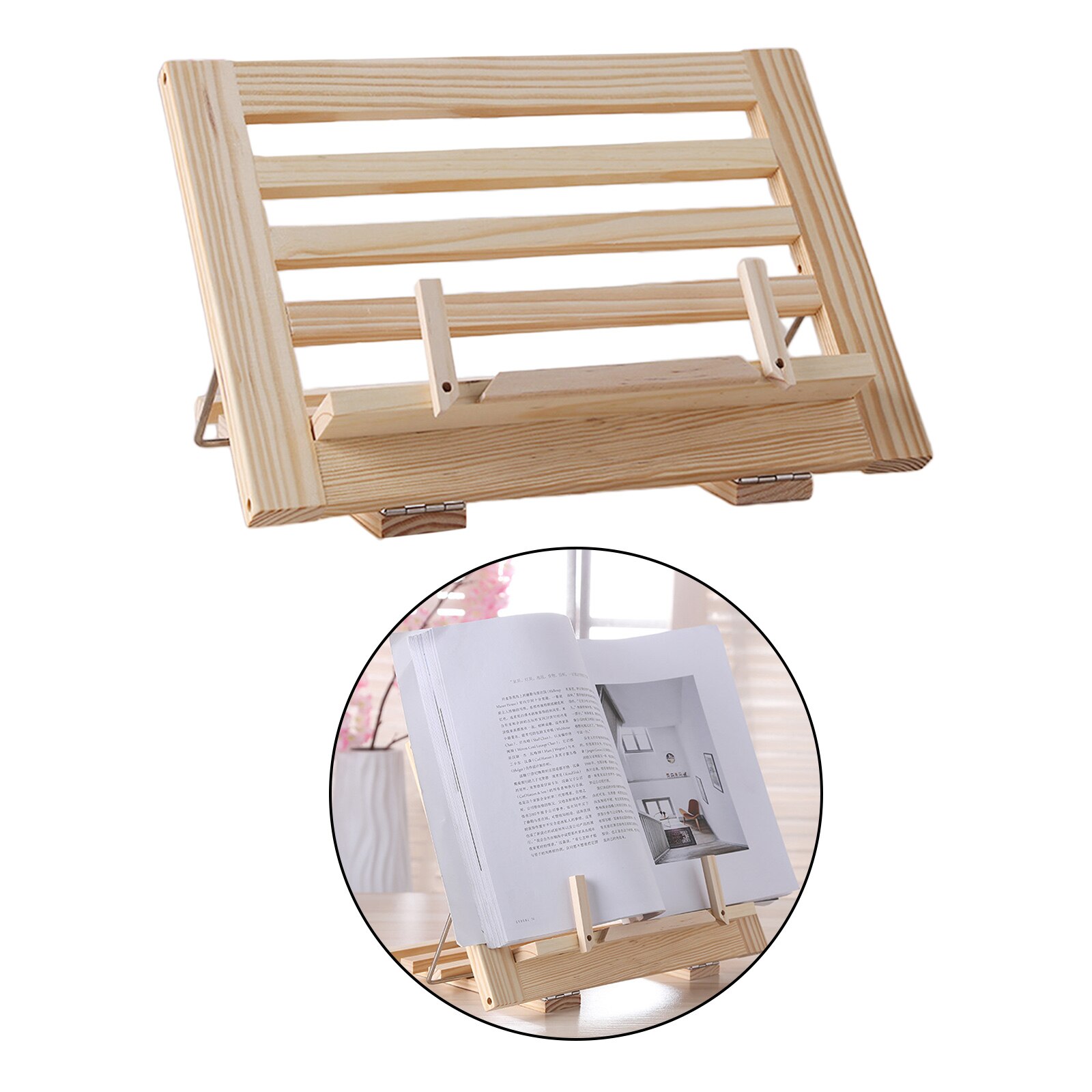 Pine Wooden Book Stand Holder Portable Foldable Adjustable Bookstand Reading Support Table Easel For Writing Bracket Office Use