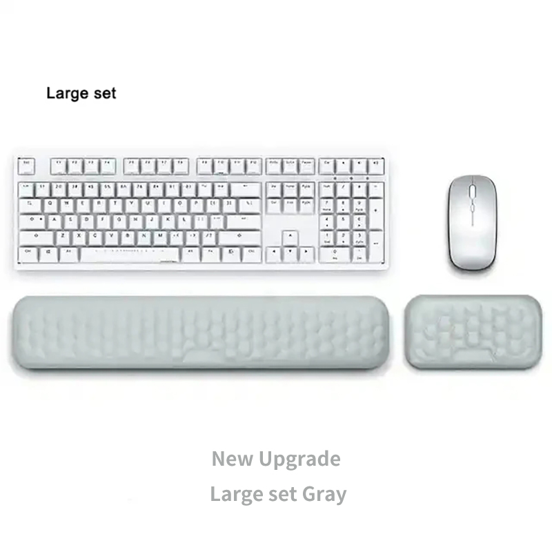 Polssteun voor toetsenbord, muis en toetsenbord, ergonomische polssteun voor computer, toetsenbord en laptop.: Beige wit