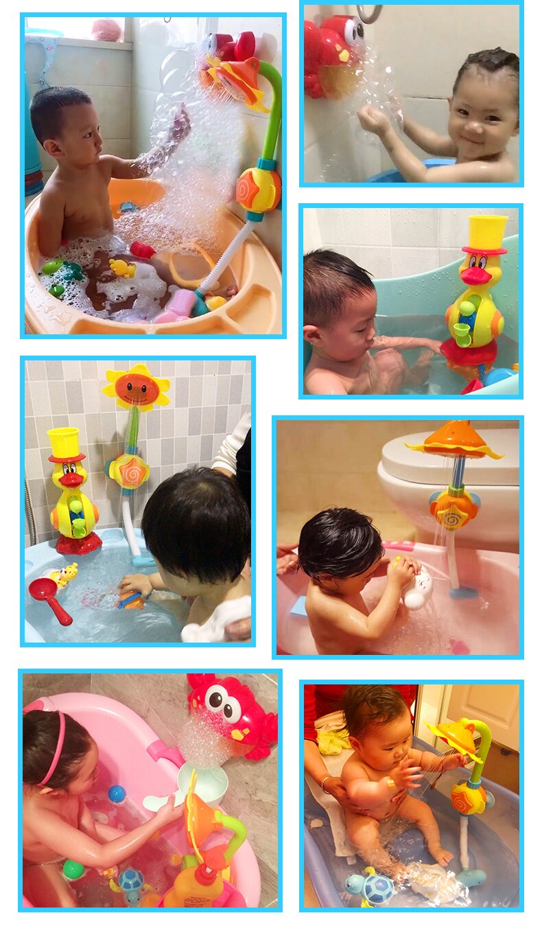 Baby Grappige Water Game Bad Speelgoed Zonnebloem Kraan Douche Baby Bad Uitloop Spelen Zwemmen Badkamer Speelgoed Zomer Zwemmen Accessoires